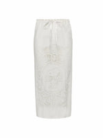 Burnout Knit Midi Skirt