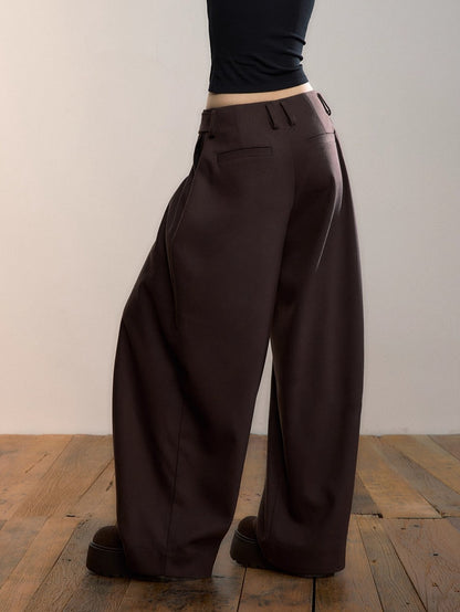 Pleated Wide-Leg Pants