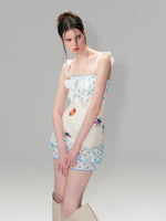 White Polka Dot Tie Dress