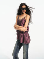 Lyocell Satin Lace Cami Top