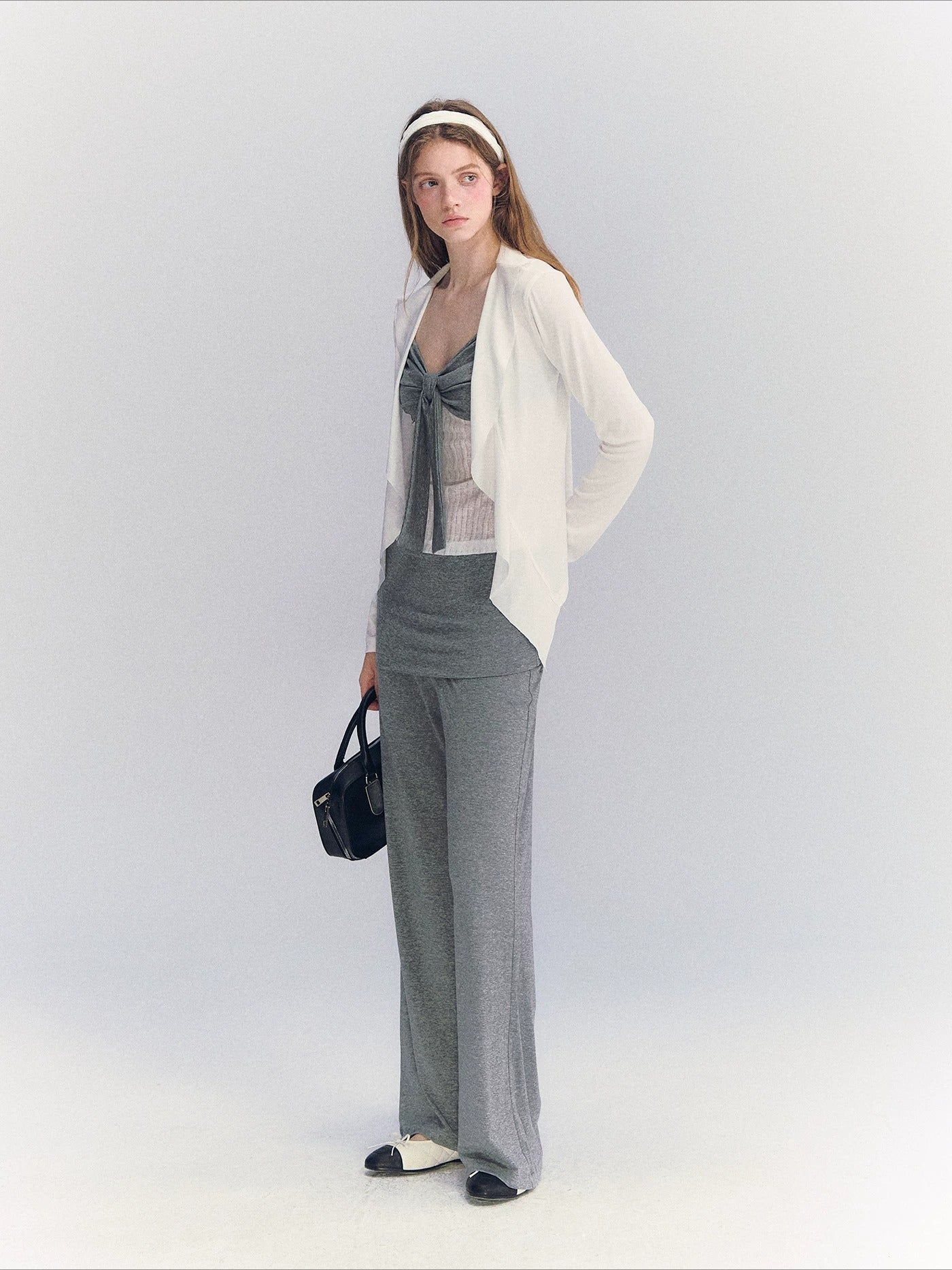 Draped Ruffle Cardigan