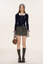 Cable Doll Collar Cardigan