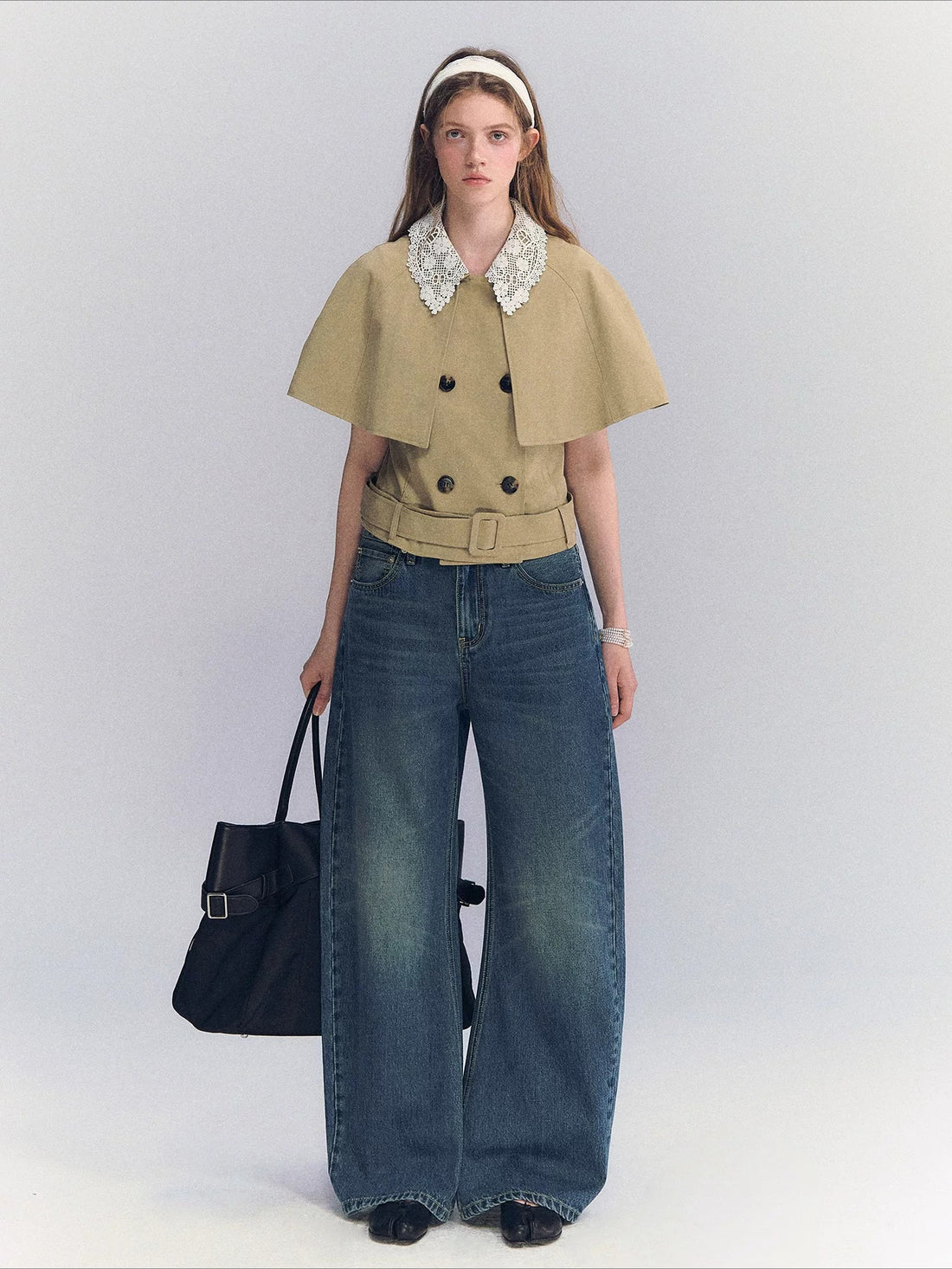 Vintage Washed Wide Leg Jeans