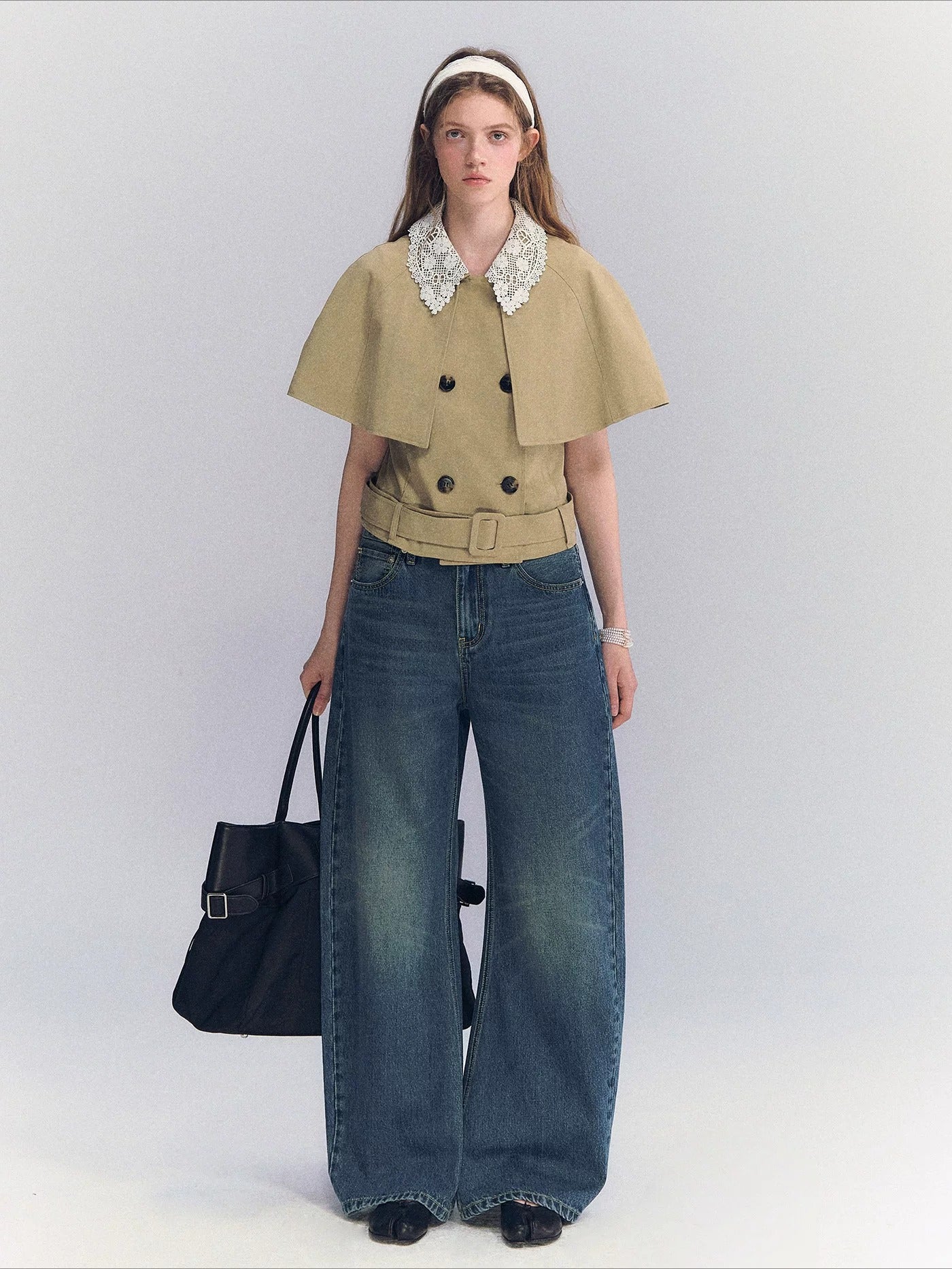 Vintage Washed Wide Leg Jeans