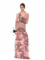 Floral Halter Skirt Set