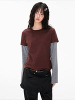 Faux Layered Stripe Tee