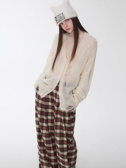 Mohair Star Cutout Cardigan