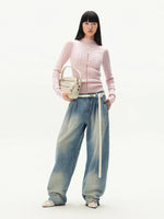Ballet Cutout Ribbed Knit Top