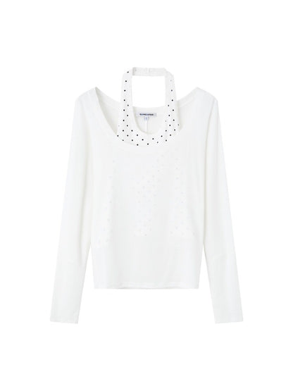 Polka Dot Layered Contrast Tee Set