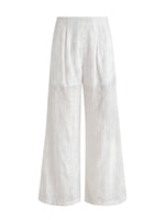 Eyelet Drawstring Wide-Leg Pants