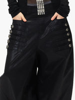 Button Wide Leg Pants