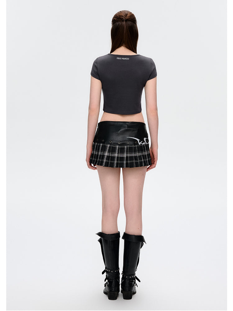 Rhinestone-like Slim Sweet-Spicy Cotton T-shirt
