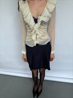 Ruffle V-Neck Blouse