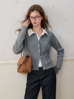 Wool Blend Cable Knit Cardigan