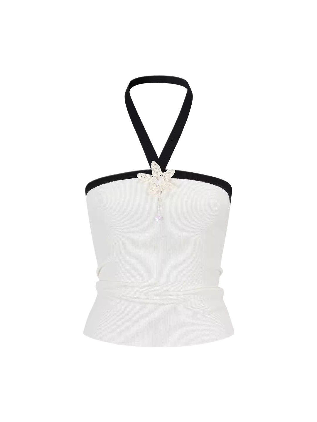 Colorblock Halter Knit Top