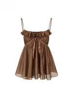 Ruffle Acetate Cami Top
