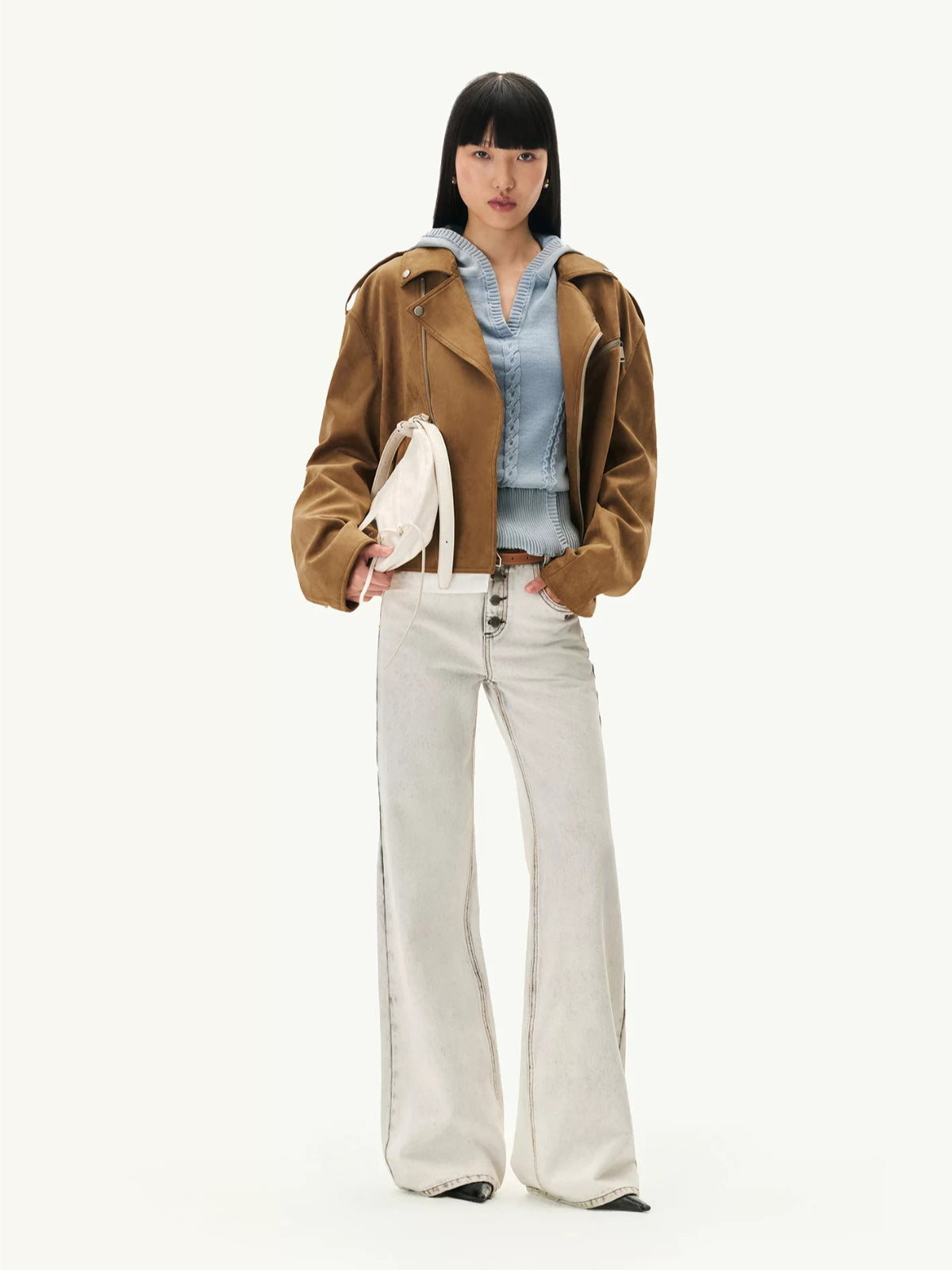 Vintage Suede Texture Leather Jackeat