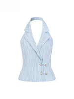 Striped Halter Vest Top