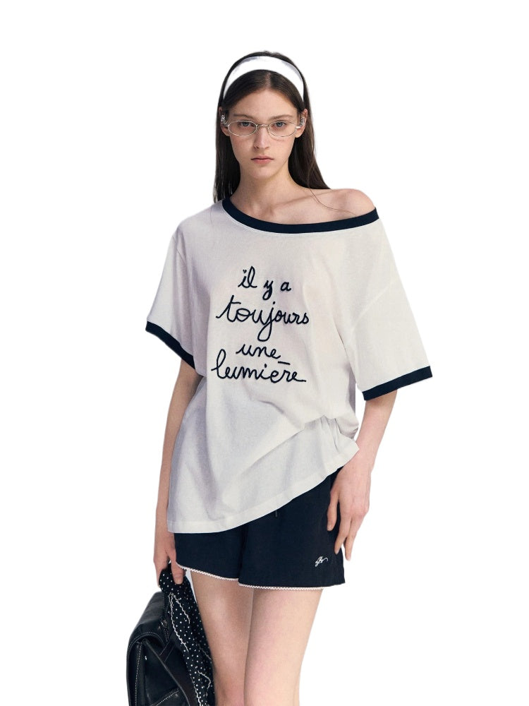 Contrast Letter Tee