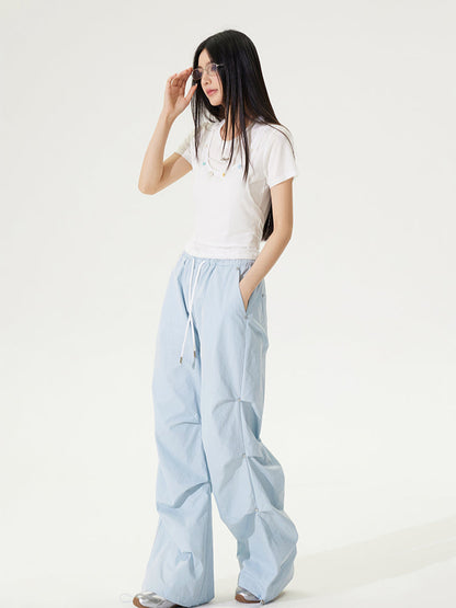 Fake Two-piece Cool Tie-front Regular Shoulder T-shirt