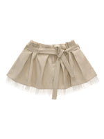 Patchwork Belted Cargo Mini Skirt