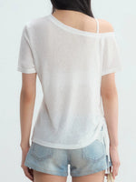 Floral One-Shoulder T-shirt