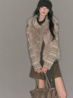 Reversible Plaid Faux Fur Vest