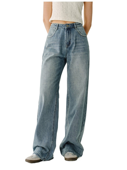 3D Butterfly Knot Light Blue Denim Pants