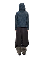 Vintage Washed Hooded Denim Jacket