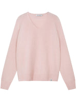 Seamless V Neck Silk Wool Sweater