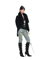 Suede Detachable Fur Collar Coat