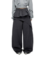 Detachable Layered Straight Leg Pants