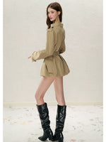 Convertible Off-Shoulder Trench