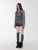 Over-the-Knee Wool Blend Ribbed Warm Leg Socks
