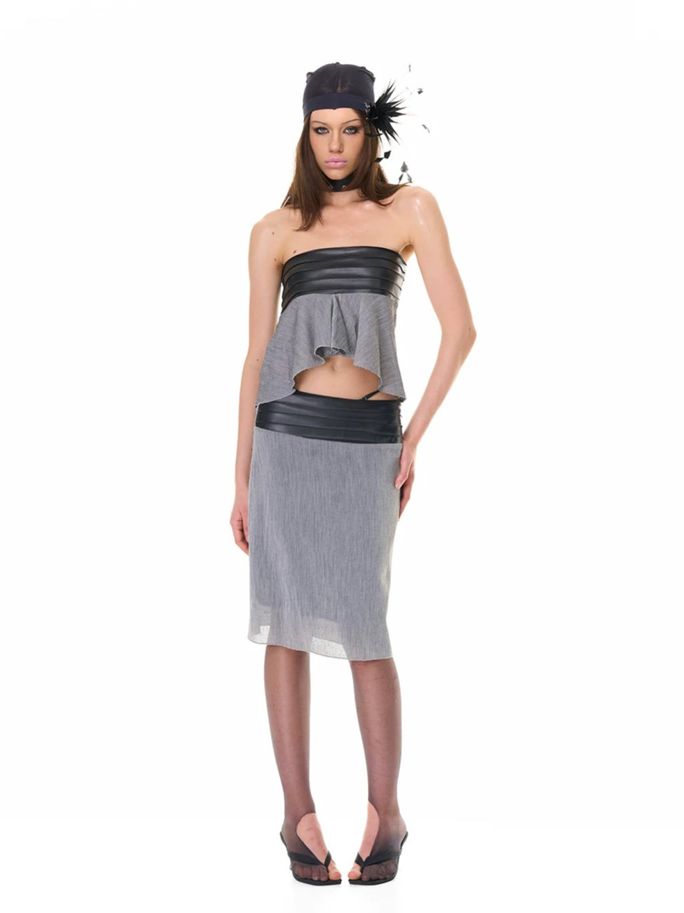 Pleated Organza Two-Piece Set