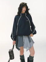 Lace Patchwork Hooded Jacket
