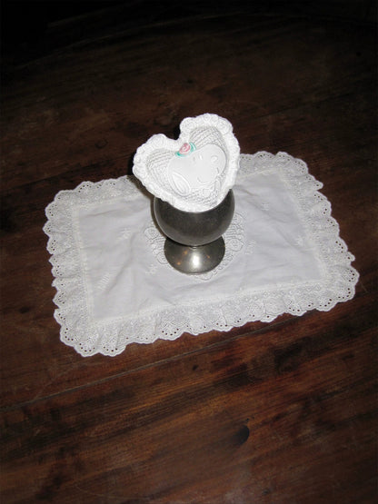Snoopy Heart Lace Padded Charm