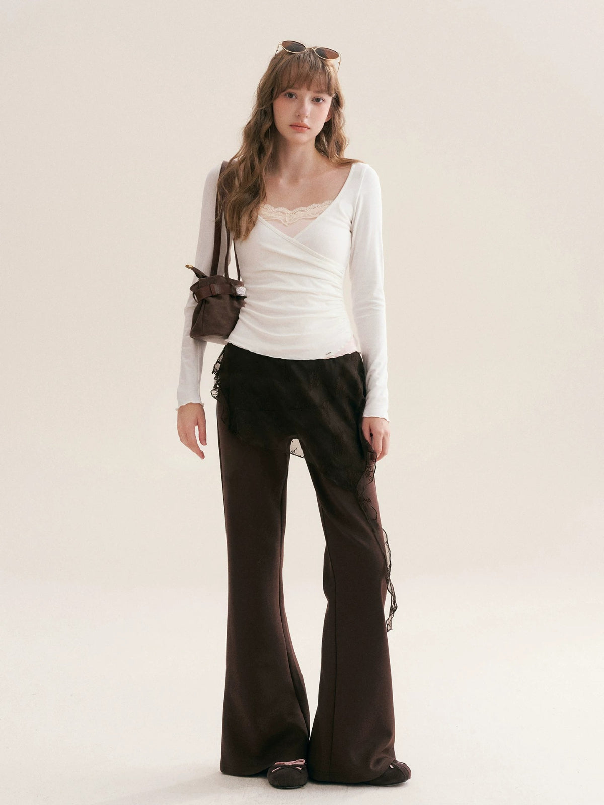 Lace Curtain Flare Pants
