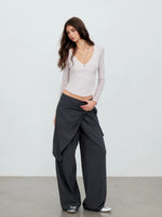 Lace Trim V-Neck Top