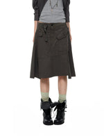 Asymmetric A-Line Midi Skirt