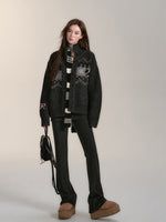 Fair Isle Loose Knit Cardigan