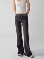 Cooling Modal Low-Waist Flared Wide-Leg Pants