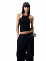 Washed-Distressed Balloon Work Pants