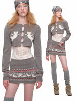 Flocked Lace V-Neck Mesh Bodysuit