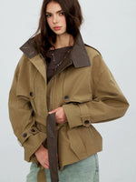 Contrast Panel Utility Jacket