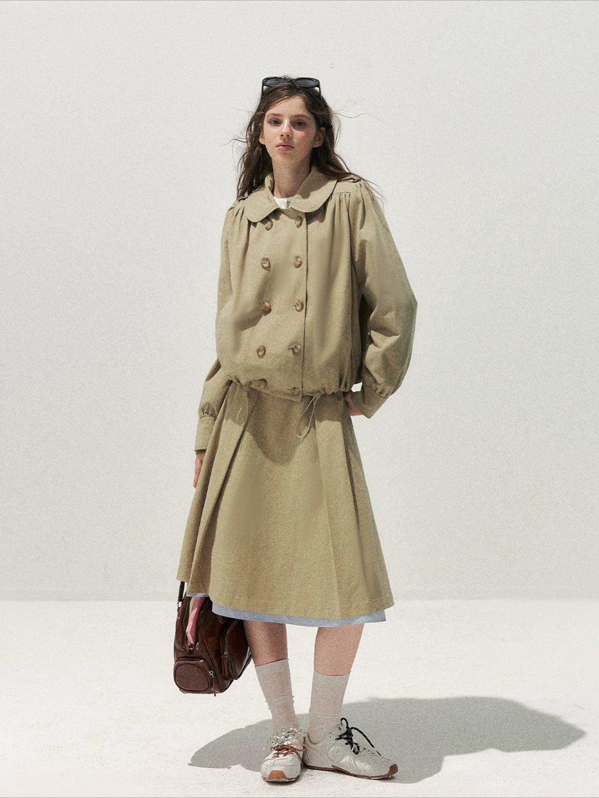 Peter Pan Trench Skirt Set