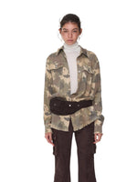 Camo Pleated Fringe Shirt
