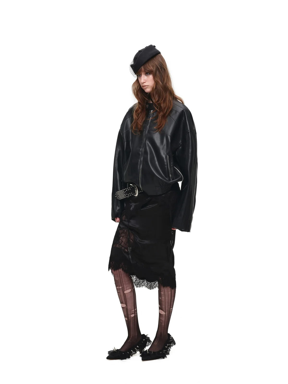 Oversized PU Moto Jacket