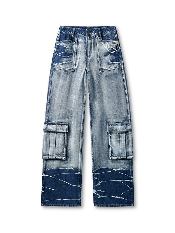 Volcano Cargo Wide-Leg Jeans
