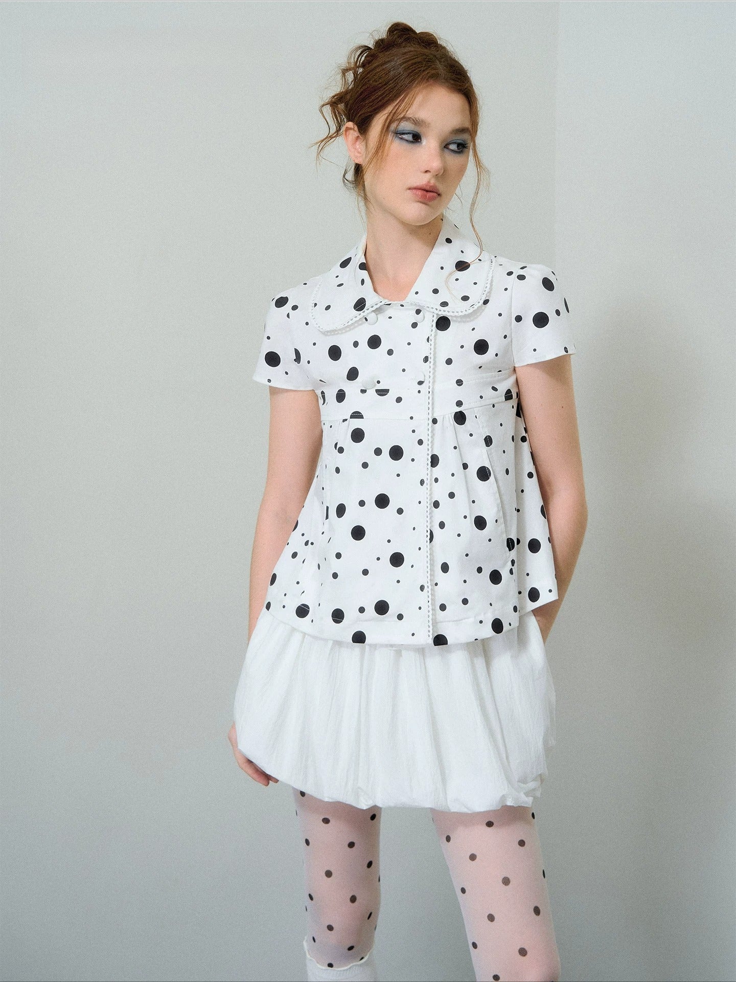 White Bubble Skort